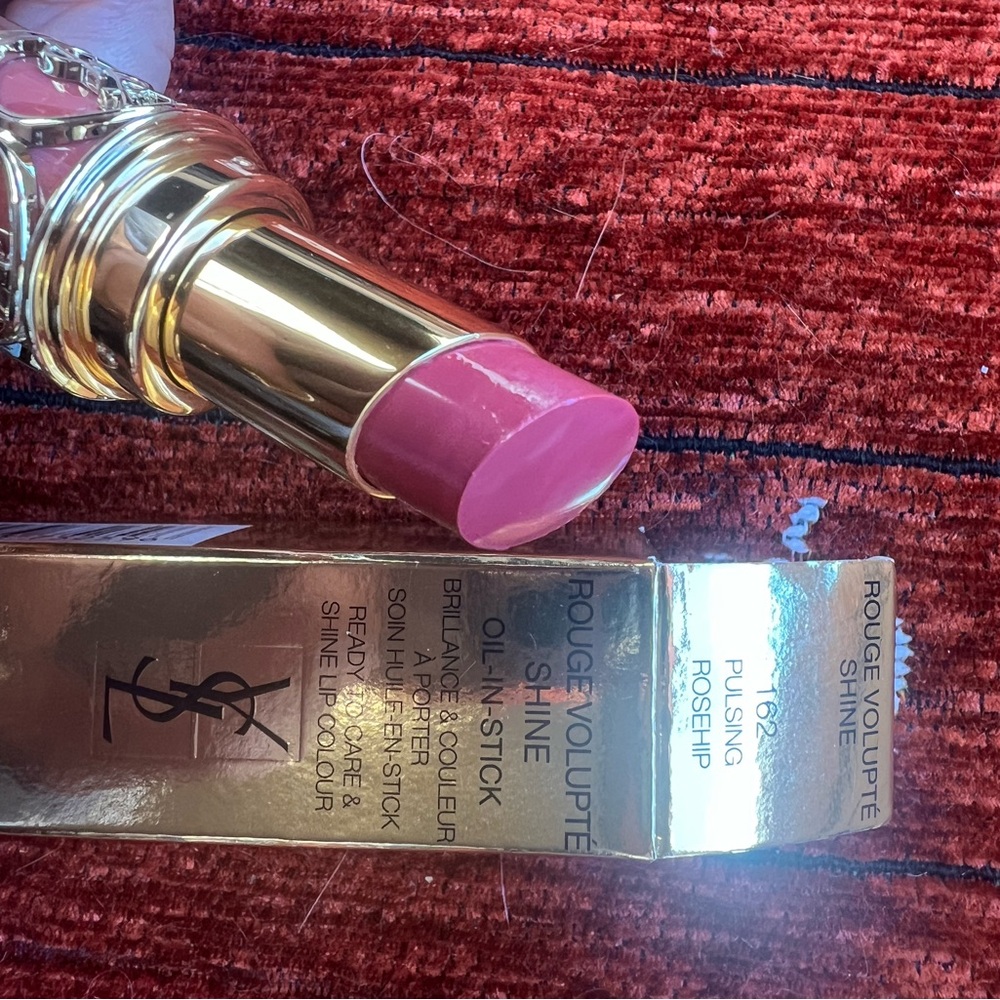 ❤️YSL DISCONTINUED Rouge Volupte Shine Oil In Stick Lipstick #162pulsing rosehip